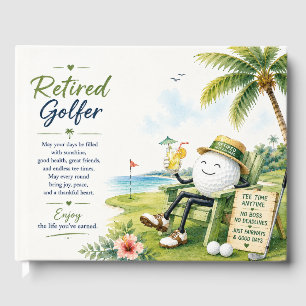 Golf Florida themed with ball on green Guest Book