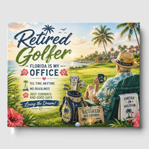 Golf Florida themed with ball on green Guest Book