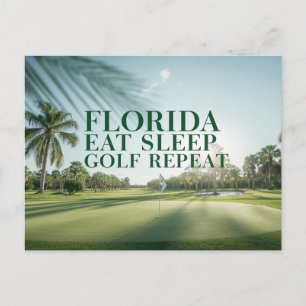Golf Florida themed with ball on green Postcard