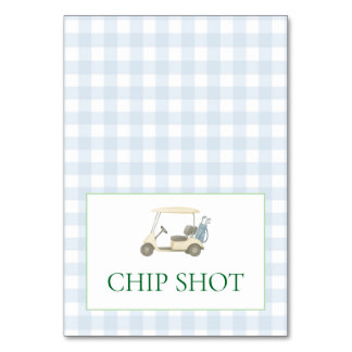 Golf Food Label Table Number