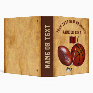 Golf, Football and Basketball, Sports Binder