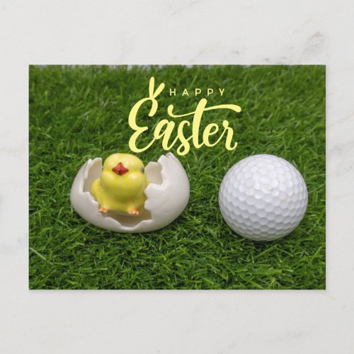 Golf for Happy Easter with eggs and golf ball Card