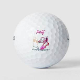 Golf for woman golfer pink theme Party Balls