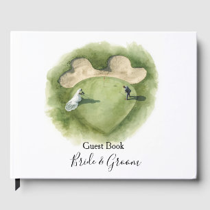 Golf Fore Ever with Bride and Groom Wedding  Guest Book