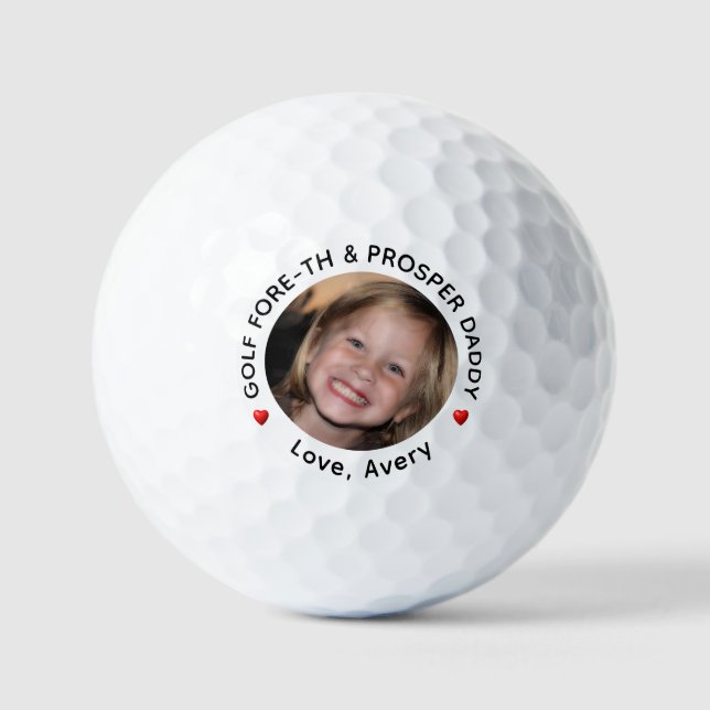 "Golf Fore-th & Prosper" Personalized Golf Balls (Front)