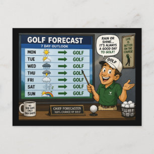 Golf forecast postcard