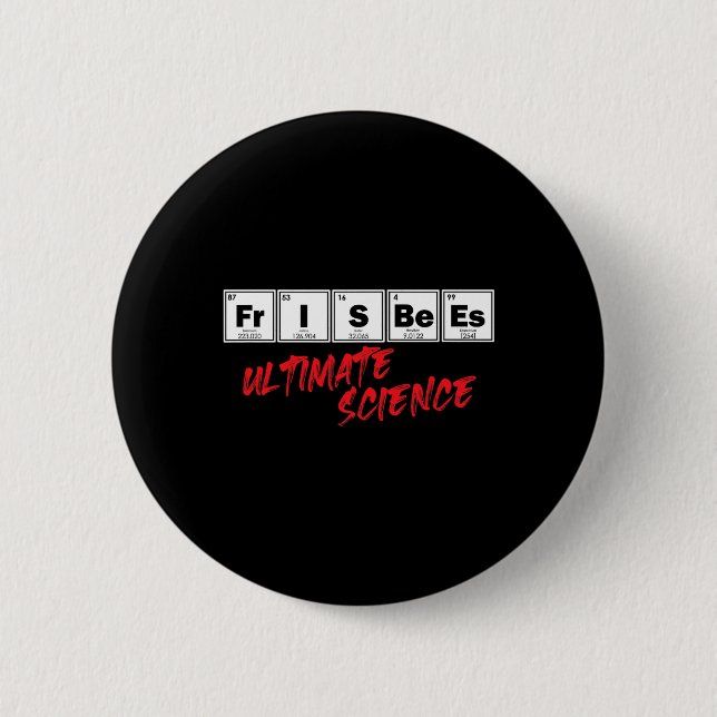 Golf Frisbees Ultimate Science Disc Periodic Table Button (Front)