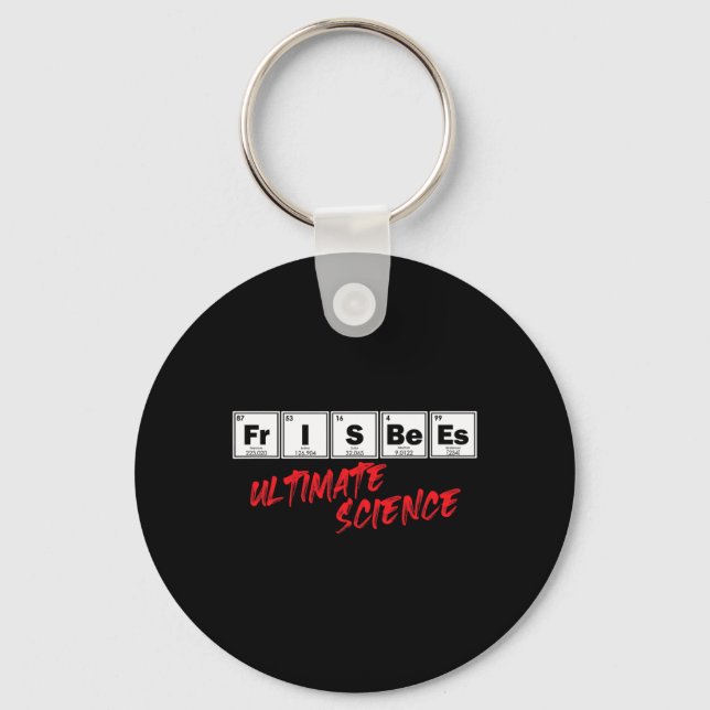 Golf Frisbees Ultimate Science Disc Periodic Table Keychain (Front)