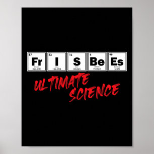 Golf Frisbees Ultimate Science Disc Periodic Table Poster