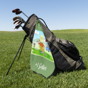 Golf Funny Cartoon  Towel