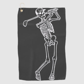 Golf Funny Golfing Skeleton playing Golfer Towel
