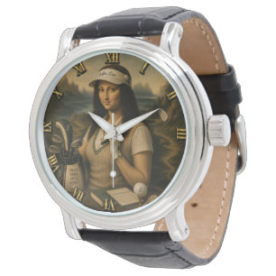 Golf Funny Mona Lisa Watch