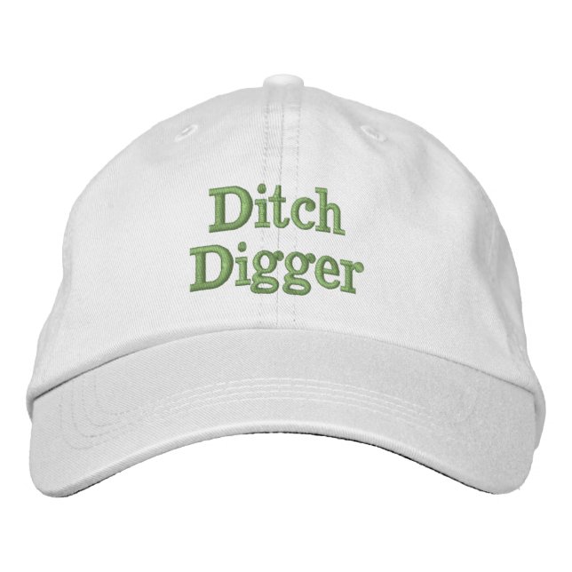 Golf Funny Novelty DITCH DIGGER Embroidered Baseball Cap (Front)