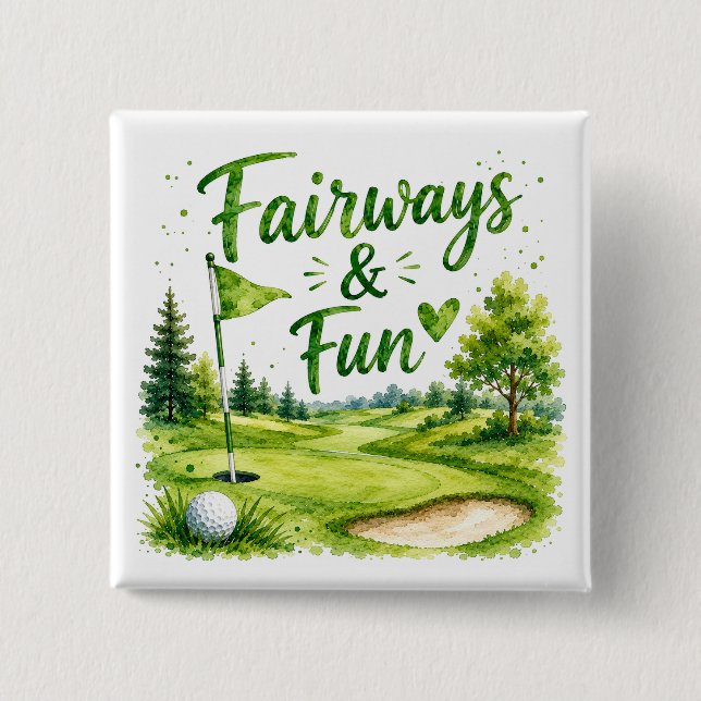 Golf Funny Quotes for golfer on the course Button (Front)