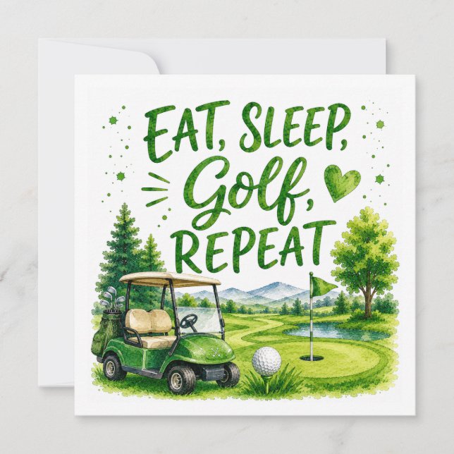 Golf Funny Quotes for golfer on the course Invitation (Front)