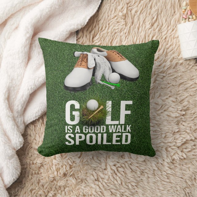 Golf Funny saying eat sleep golf repeat Throw Pillow (Blanket)