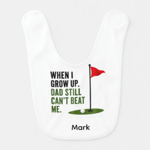 Golf Funny Saying for baby Golfer Bib