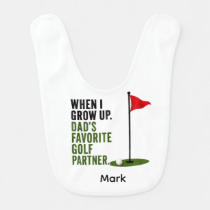 Golf Funny Saying for baby Golfer Bib