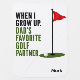 Golf Funny Saying for baby Golfer Blanket