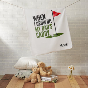 Golf Funny Saying for baby Golfer Blanket