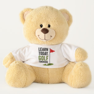 Golf Funny Saying for baby Golfer Teddy Bear
