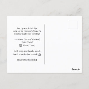 Golf Funny Saying for Bachelor Golfer  Postcard