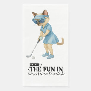Golf Funny Saying for Cat Lovers Golfers Paper Guest Towels