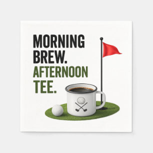 Golf funny saying for coffee lover napkins