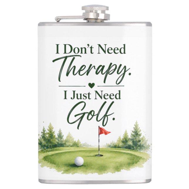 Golf Funny saying for golfer home decoration  Flask (Front)