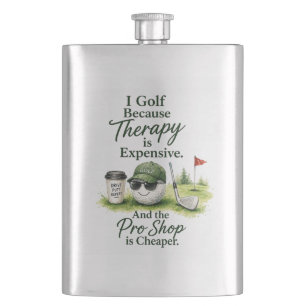 Golf Funny saying for golfer home decoration Flask