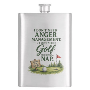 Golf Funny saying for golfer home decoration Flask