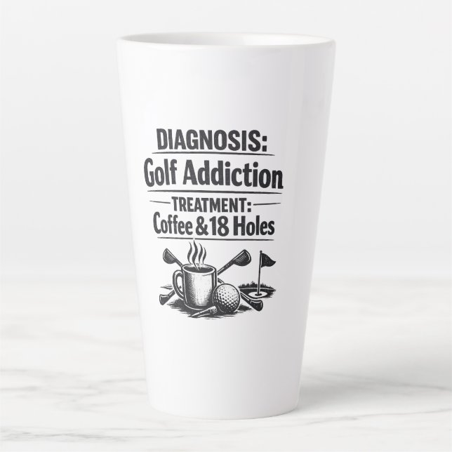 Golf funny saying for golfer  latte mug (Front)
