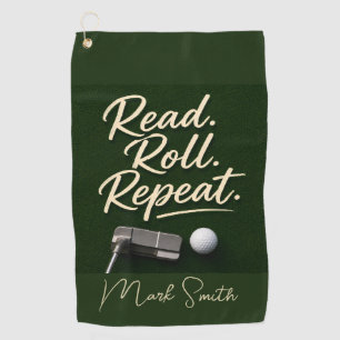 Golf funny saying for golfer on green towel