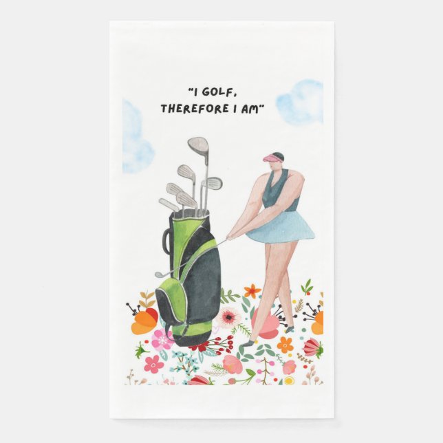 Golf Funny Saying for Golfer Paper Guest Towels (Front)