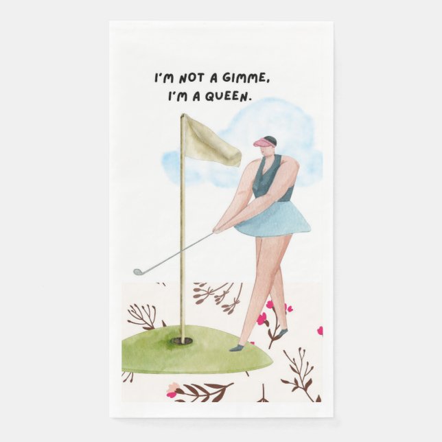 Golf Funny Saying for Golfer Paper Guest Towels (Front)