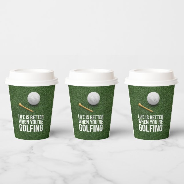Golf funny saying for golfer party paper cups (Multi)