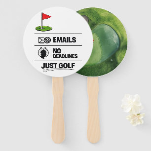 Golf Funny Saying Golfing Retirement Hand Fan