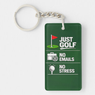 Golf Funny Saying Golfing Retirement Keychain