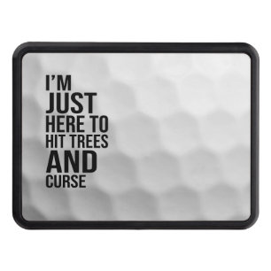 Golf funny saying on golf ball texture hitch cover