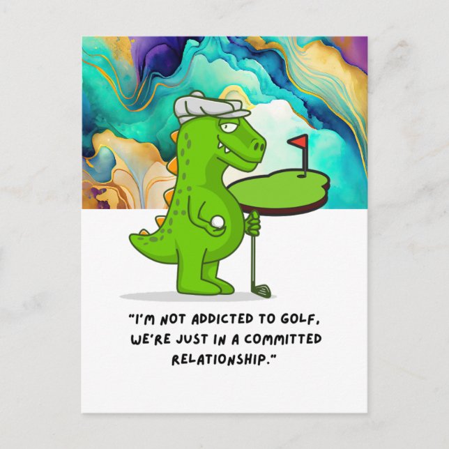 Golf funny saying  quote for golfer greeting postcard (Front)