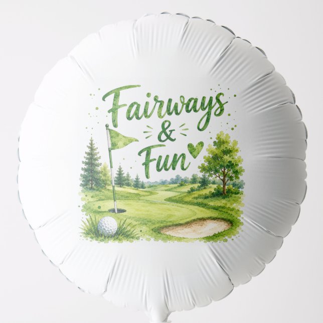 Golf funny saying quotes for golfer balloon (Front)
