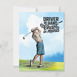 Golf funny saying quotes for golfer greeting postcard