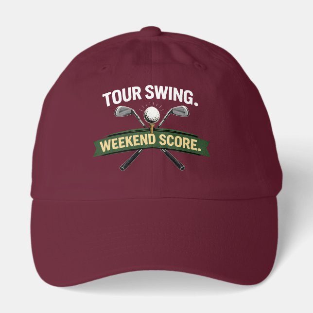 Golf funny saying quotes for golfer hat (Front)