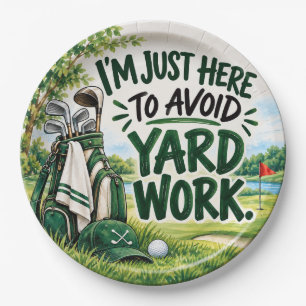 Golf funny saying quotes for golfer paper plates