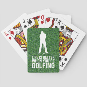 Golf funny saying quotes for golfer poker cards