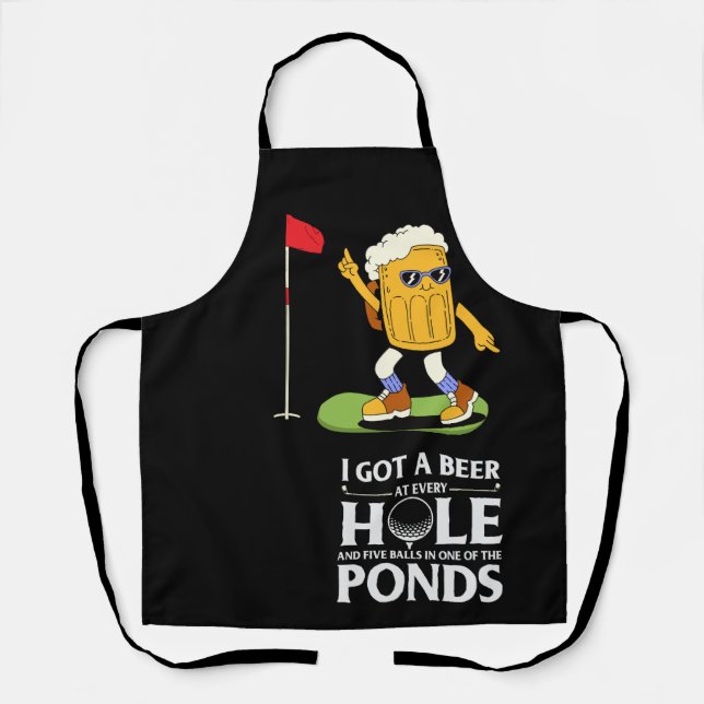 Golf Funny saying with Golfer and Beer Apron (Front)