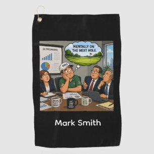 Golf funny saying with golfer towel