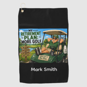 Golf funny saying with golfer  towel