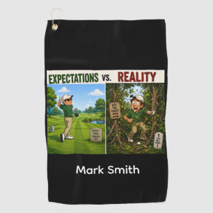Golf funny saying with golfer  towel