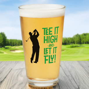 Golf Funny Tee Sports Quote Cute Men's Humor Beer Glass